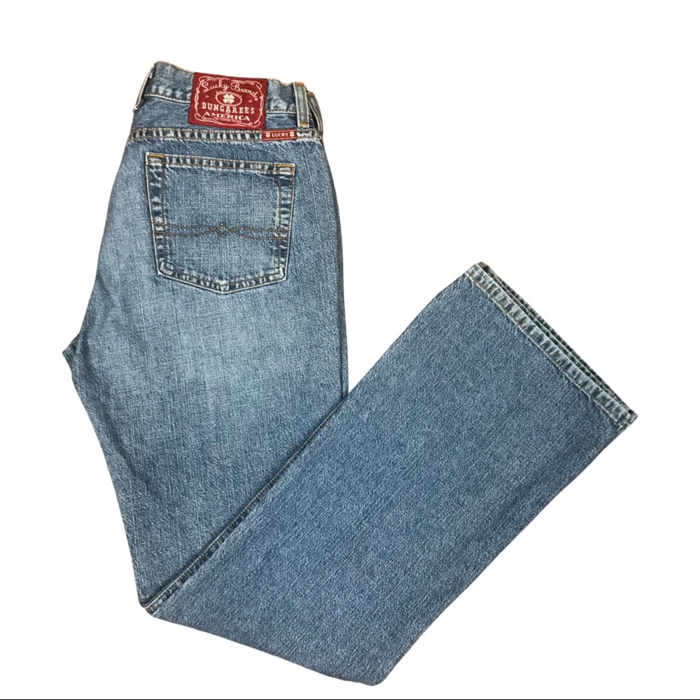 Vintage Lucky Dungarees by Gene Montesano, flare